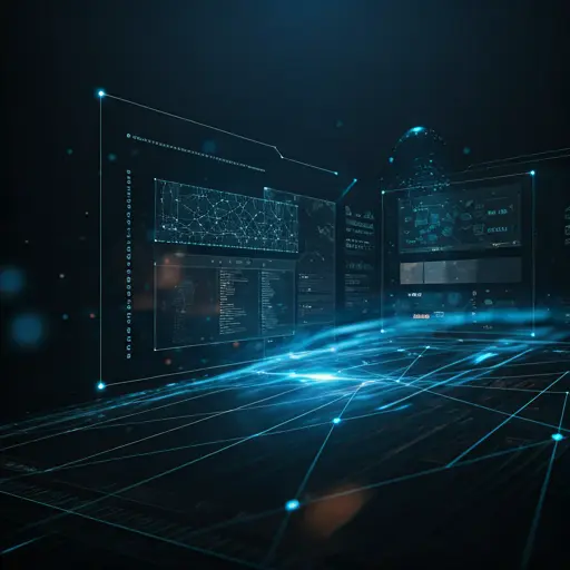 High-tech representation of logistics and supply chain.