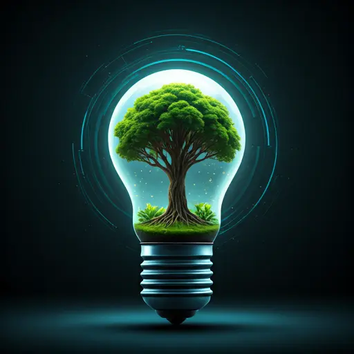 Striking visual depicting sustainability through a futuristic lens.
